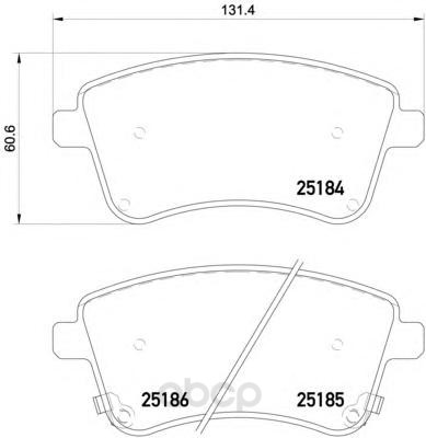 

Колодки тормозные дисковые KIA: VENGA 1.4 CRDi 75/1.4 CRDi 90/1.4 CVVT/1.6 CRDi 115/1.6 CR
