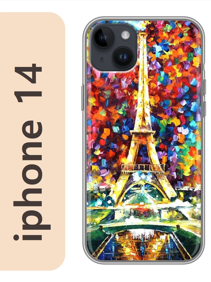 

Чехол на Apple Iphone 14 картина эйфелева башня 062, Прозрачный, Iph14kart