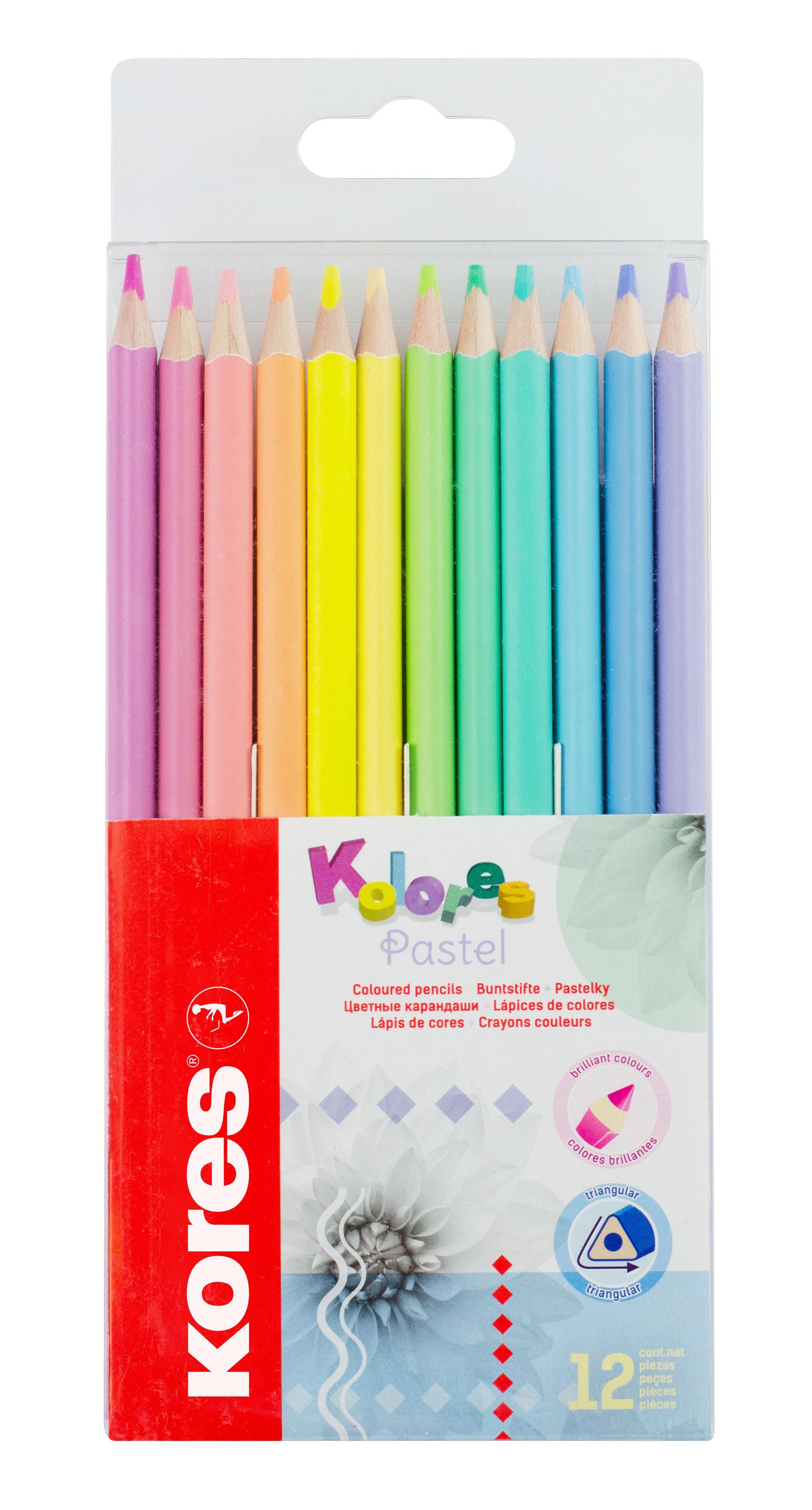 Карандаши цветные Kores Kolores Pastel 12 шт