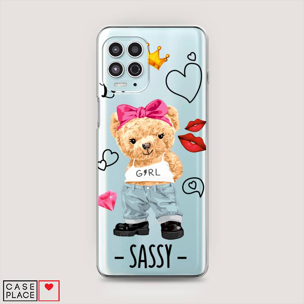 

Чехол на Motorola Moto G100 "Sugar Mommy", Голубой;белый;розовый, 241650-6