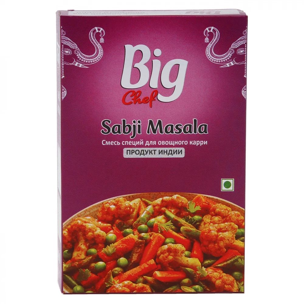 

Смесь специй Big chef "Sabji masala", для овощного карри, 100 г