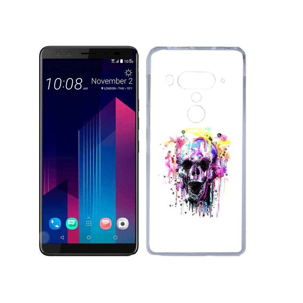 

Чехол MyPads Tocco для HTC U12+ граффити череп, Прозрачный, Tocco