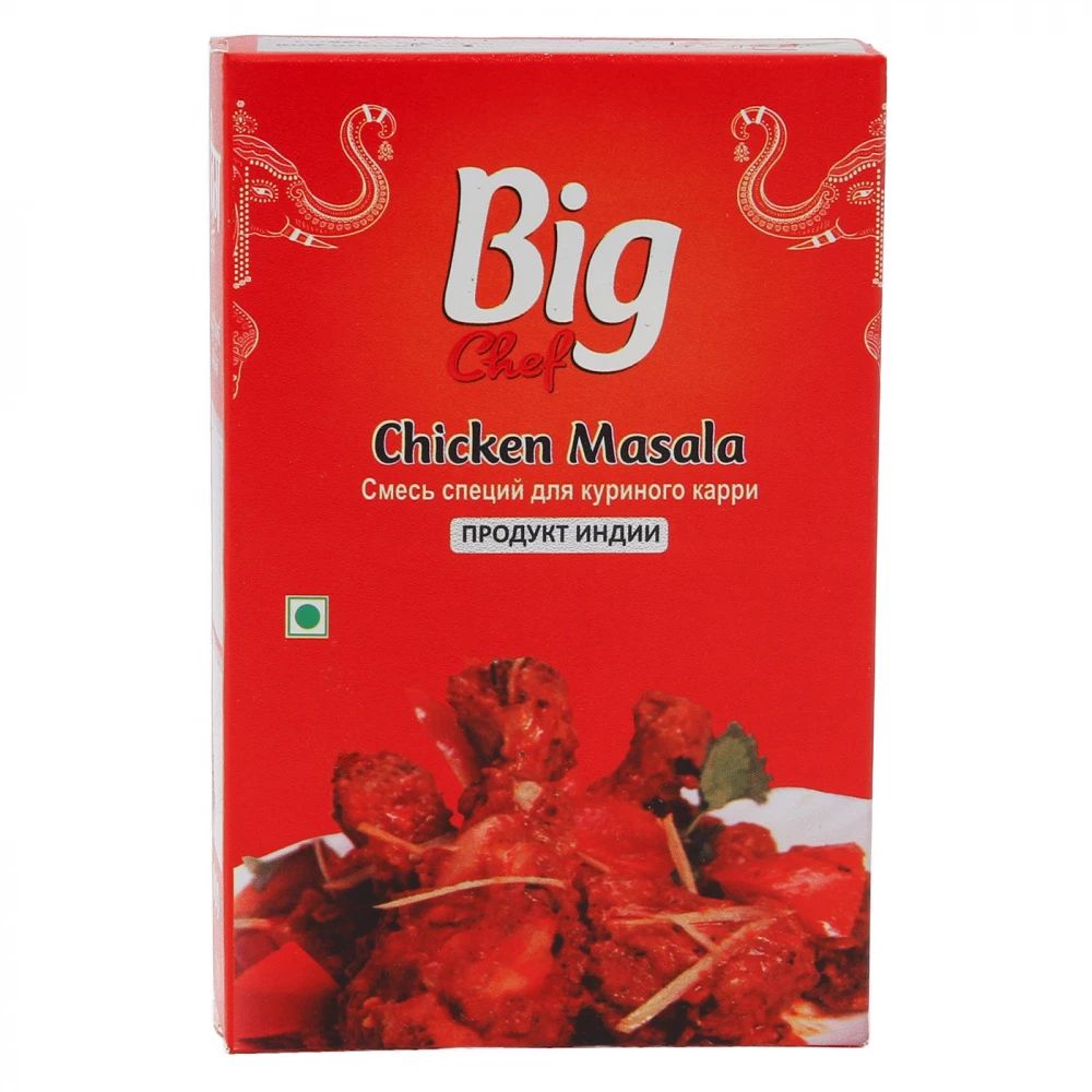 

Смесь специй Big chef "Chiken masala", для куриного карри, 100 г