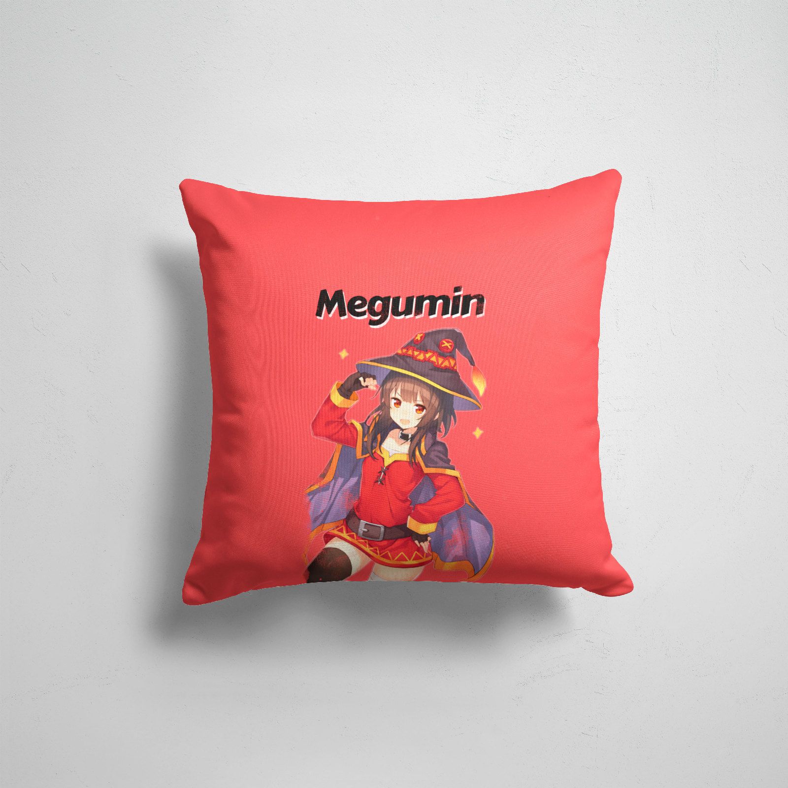 

Подушка декоративная 45х45см Аниме Коносуба Megumin показывает силу, Разноцветный
