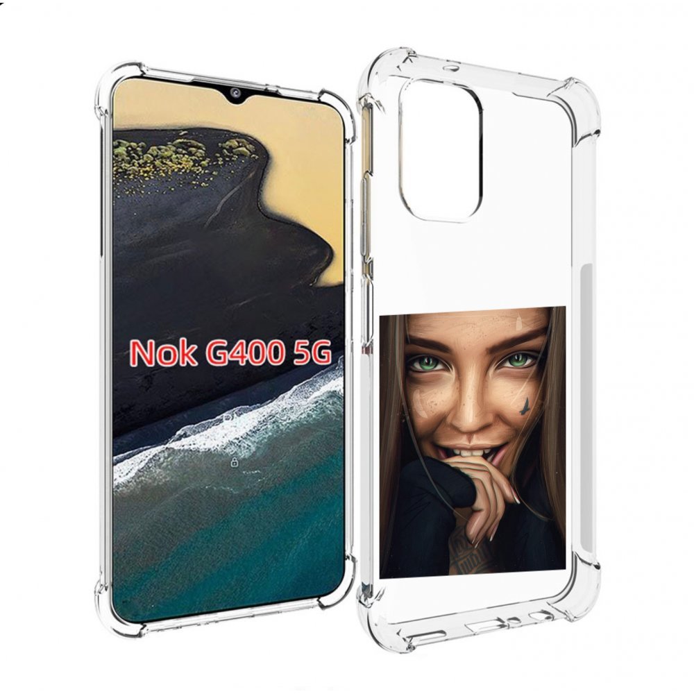 

Чехол MyPads девушка улыбается женский для Nokia G400 5G, Прозрачный, Tocco