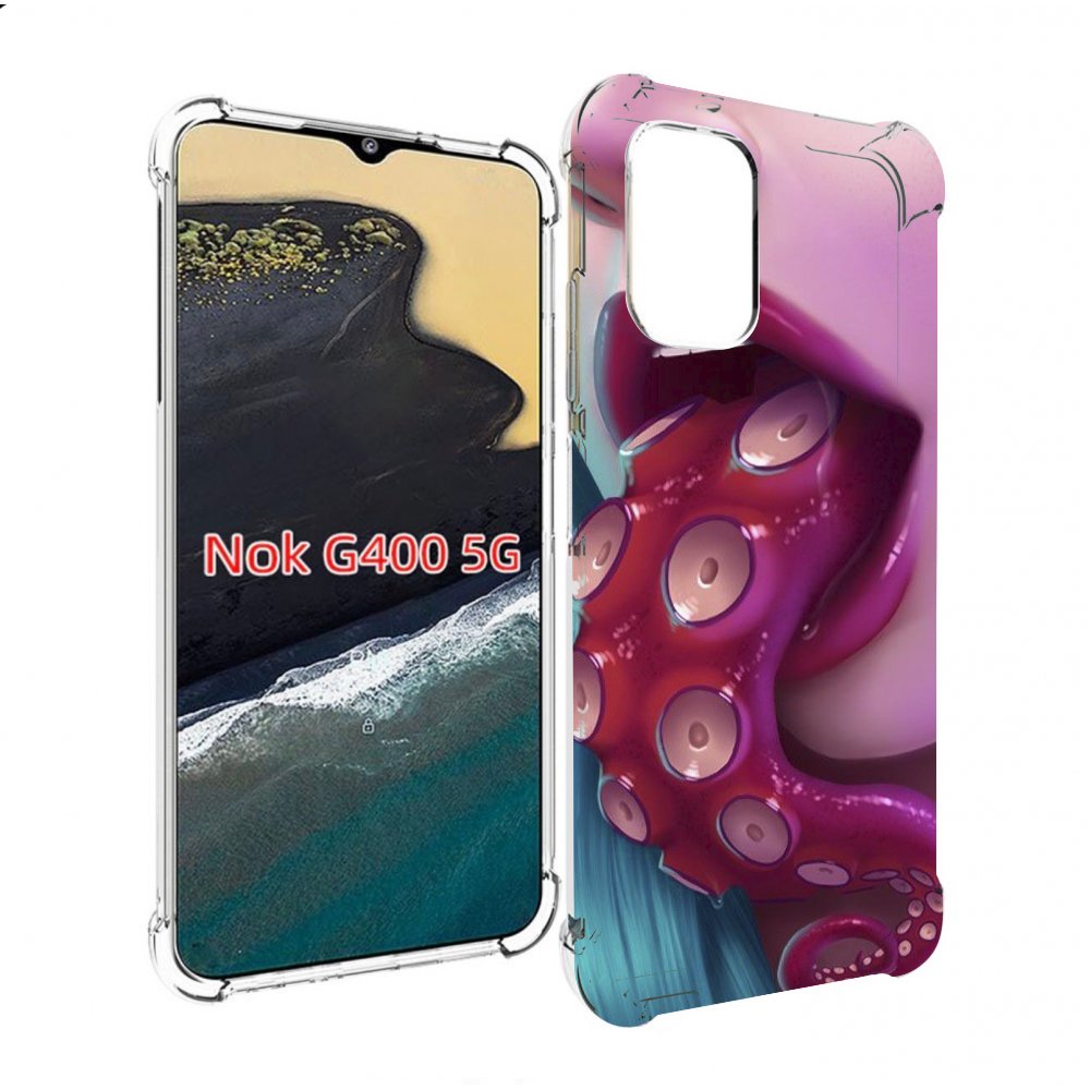 

Чехол MyPads девушка с щупальцой женский для Nokia G400 5G, Прозрачный, Tocco