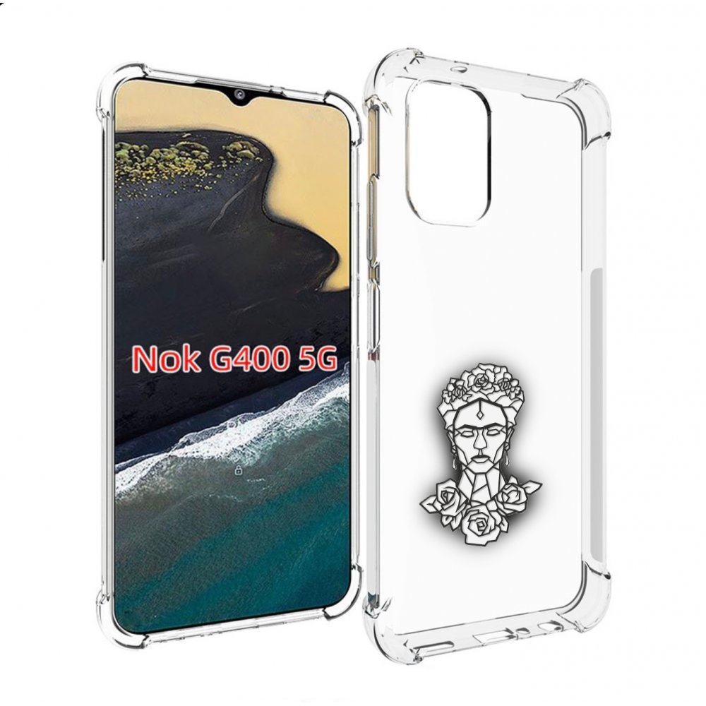 

Чехол MyPads девушка с цветами с гранями женский для Nokia G400 5G, Прозрачный, Tocco