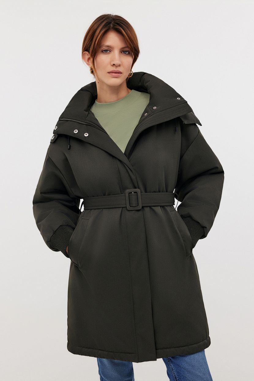 

Пальто женское Baon B0324508 черное 2XL, Черный, B0324508