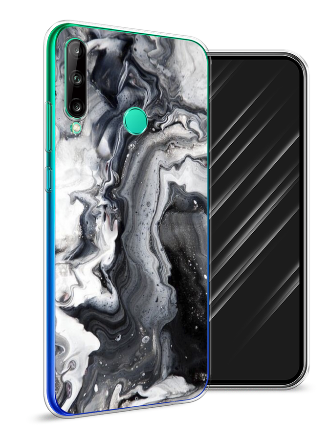 

Чехол Awog на Huawei Y7p "Бело-черные сложные полосы", Серый;серебристый;белый, 6103350-3