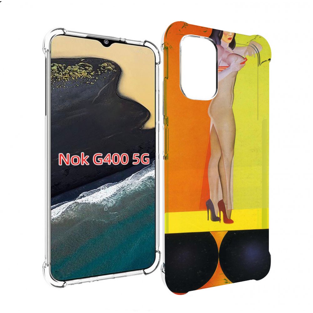 

Чехол MyPads девушка на шарах женский для Nokia G400 5G, Прозрачный, Tocco