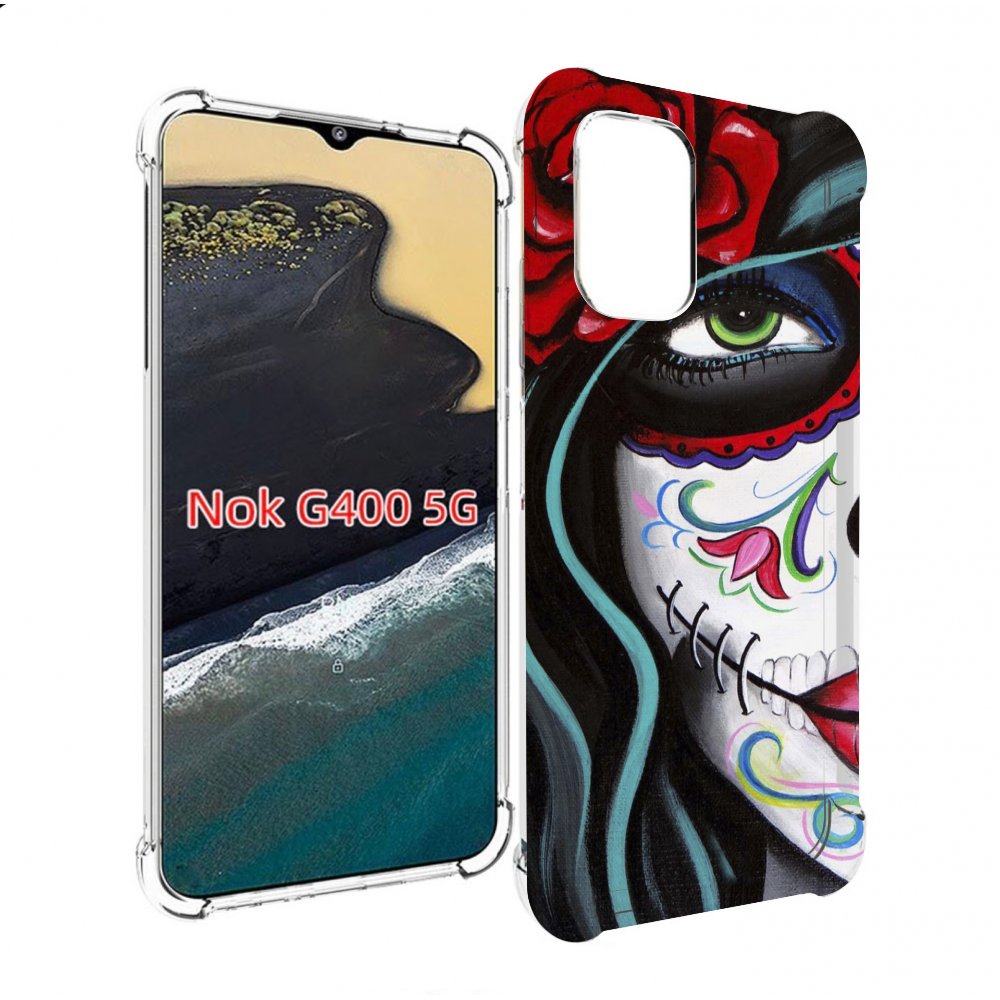 

Чехол MyPads девушка в масочке расписная женский для Nokia G400 5G, Прозрачный, Tocco