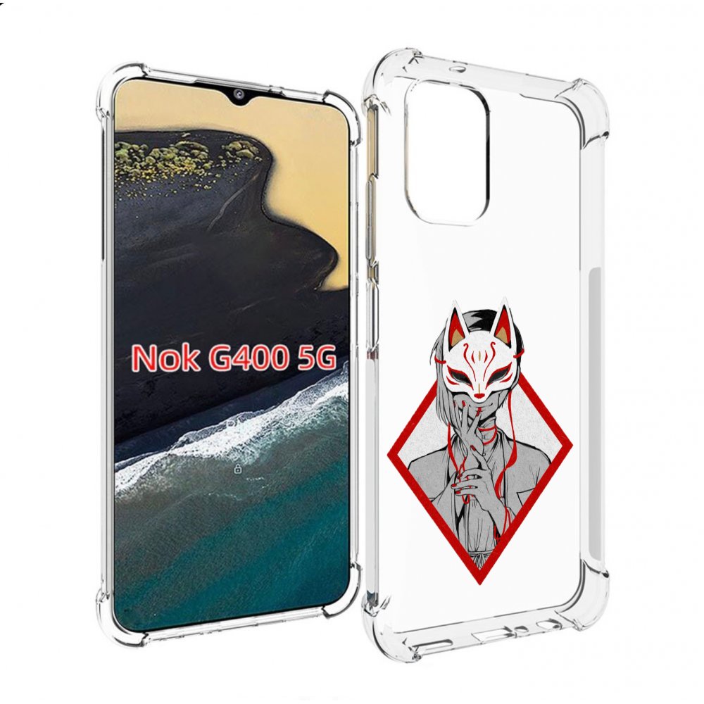 

Чехол MyPads девушка в маске япония для Nokia G400 5G, Прозрачный, Tocco