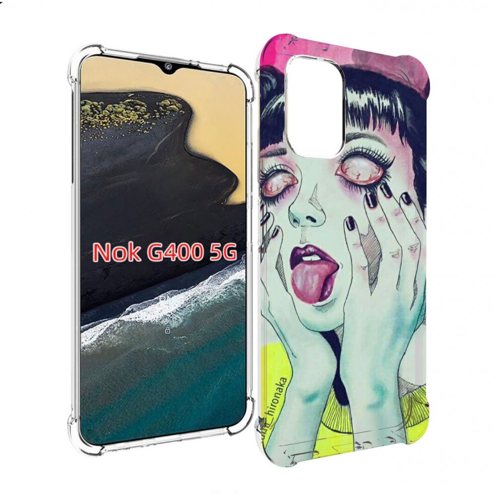 

Чехол MyPads девушка без зрачков для Nokia G400 5G, Прозрачный, Tocco