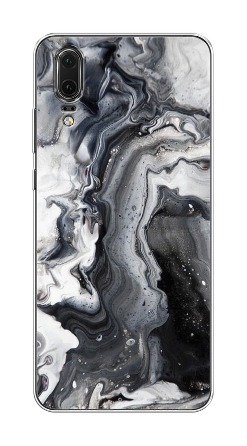 

Чехол Awog на Huawei P20 "Бело-черные сложные полосы", Серый;серебристый;белый, 64350-3