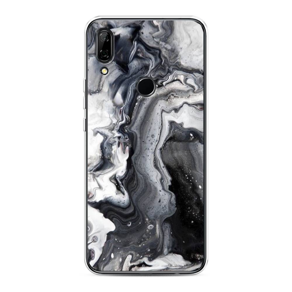 фото Чехол awog "бело-черные сложные полосы" для huawei p smart z