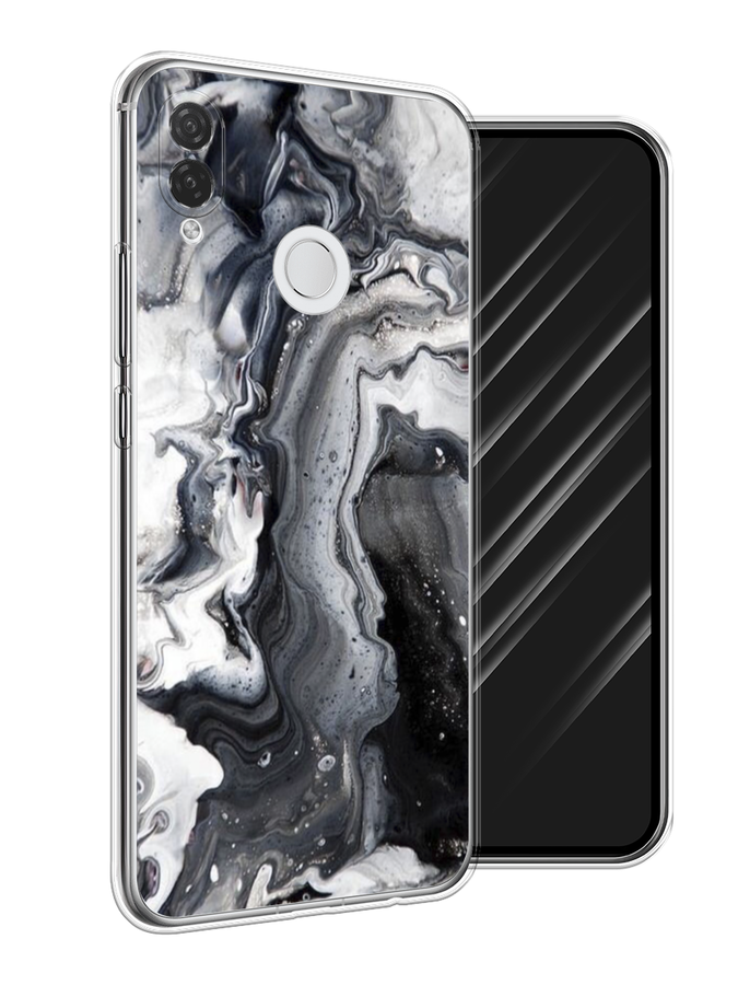 

Чехол Awog на Huawei P Smart Plus "Бело-черные сложные полосы", Серый;серебристый;белый, 68250-3