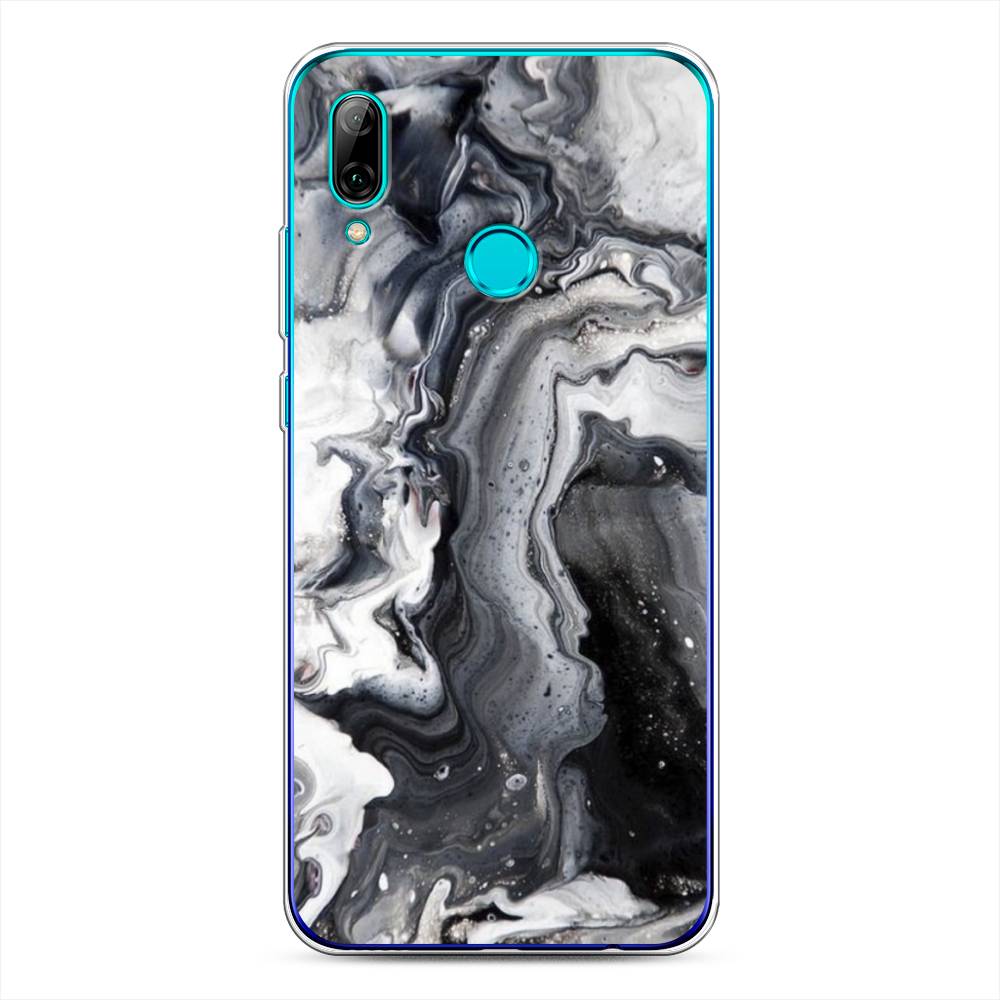 фото Чехол awog "бело-черные сложные полосы" для huawei p smart 2019