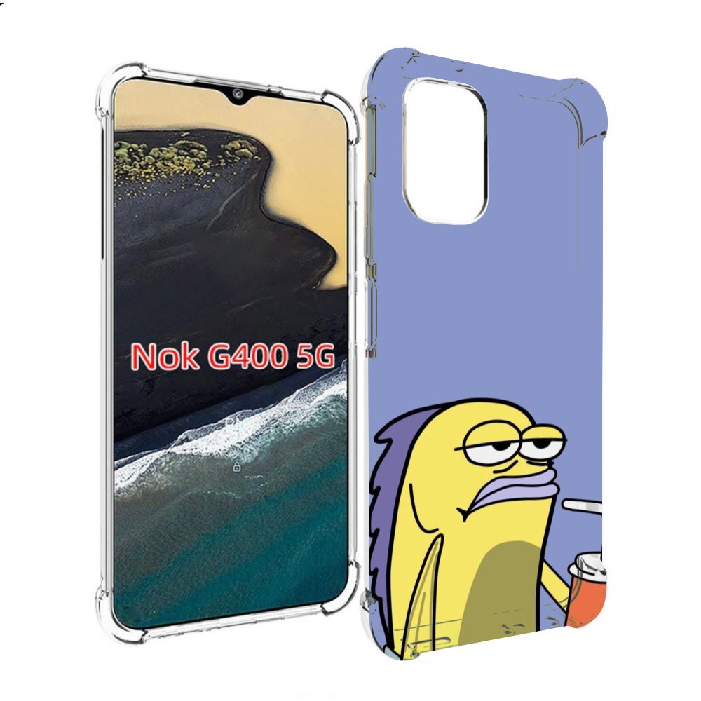 

Чехол MyPads грусная-рыба-из-спанч-боба для Nokia G400 5G, Прозрачный, Tocco