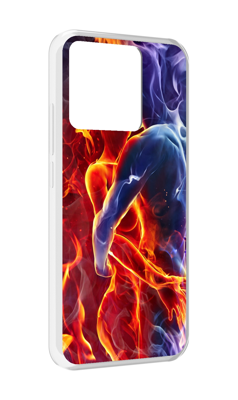 

Чехол MyPads Tocco для Xiaomi Redmi 10A Огонь-вода, Прозрачный, Tocco