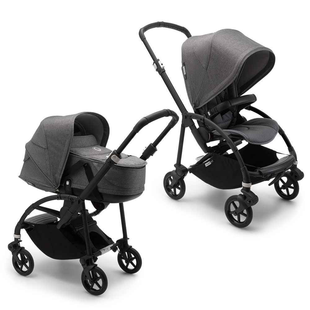 

Bugaboo bee6 коляска 2 в 1 black/grey melange/grey melange, Bee6 2 В 1