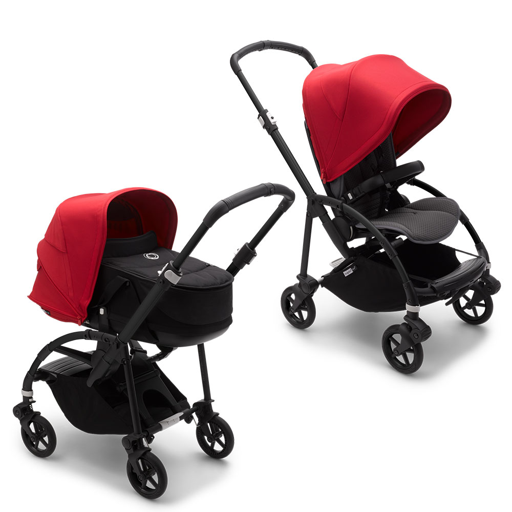 

Bugaboo bee6 коляска 2 в 1 black/black/red, Bee6 2 В 1