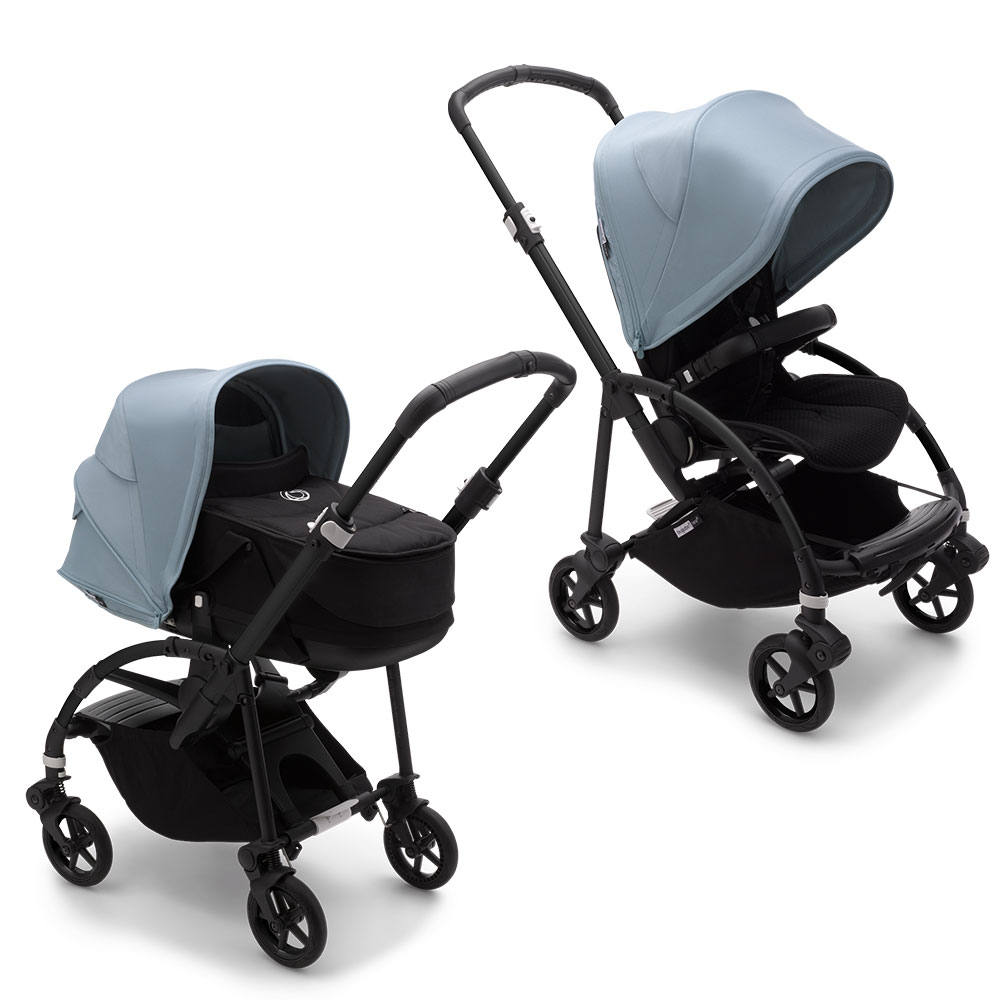 

Bugaboo bee6 коляска 2 в 1 black/black/vapor blue, Bee6 2 В 1