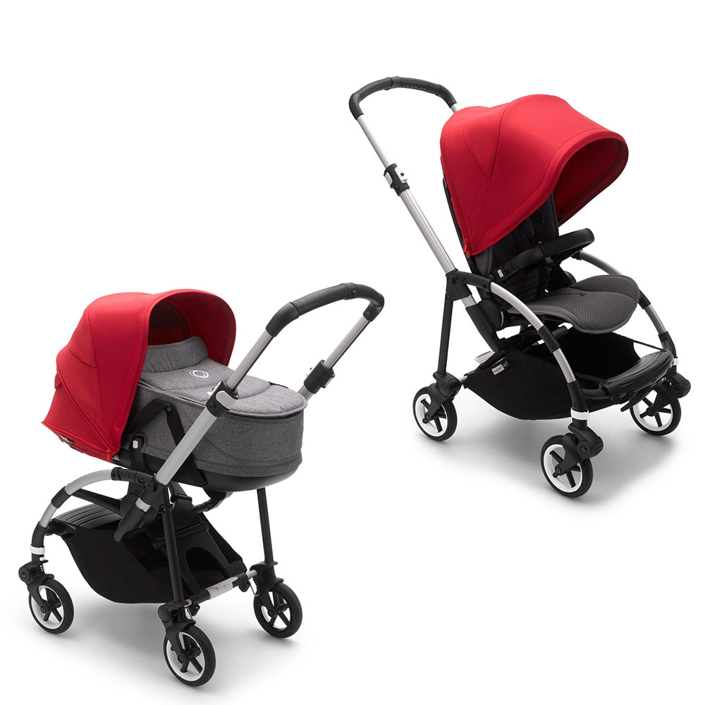 

Bugaboo bee6 коляска 2 в 1 alu/grey melange/red, Bee6 2 В 1