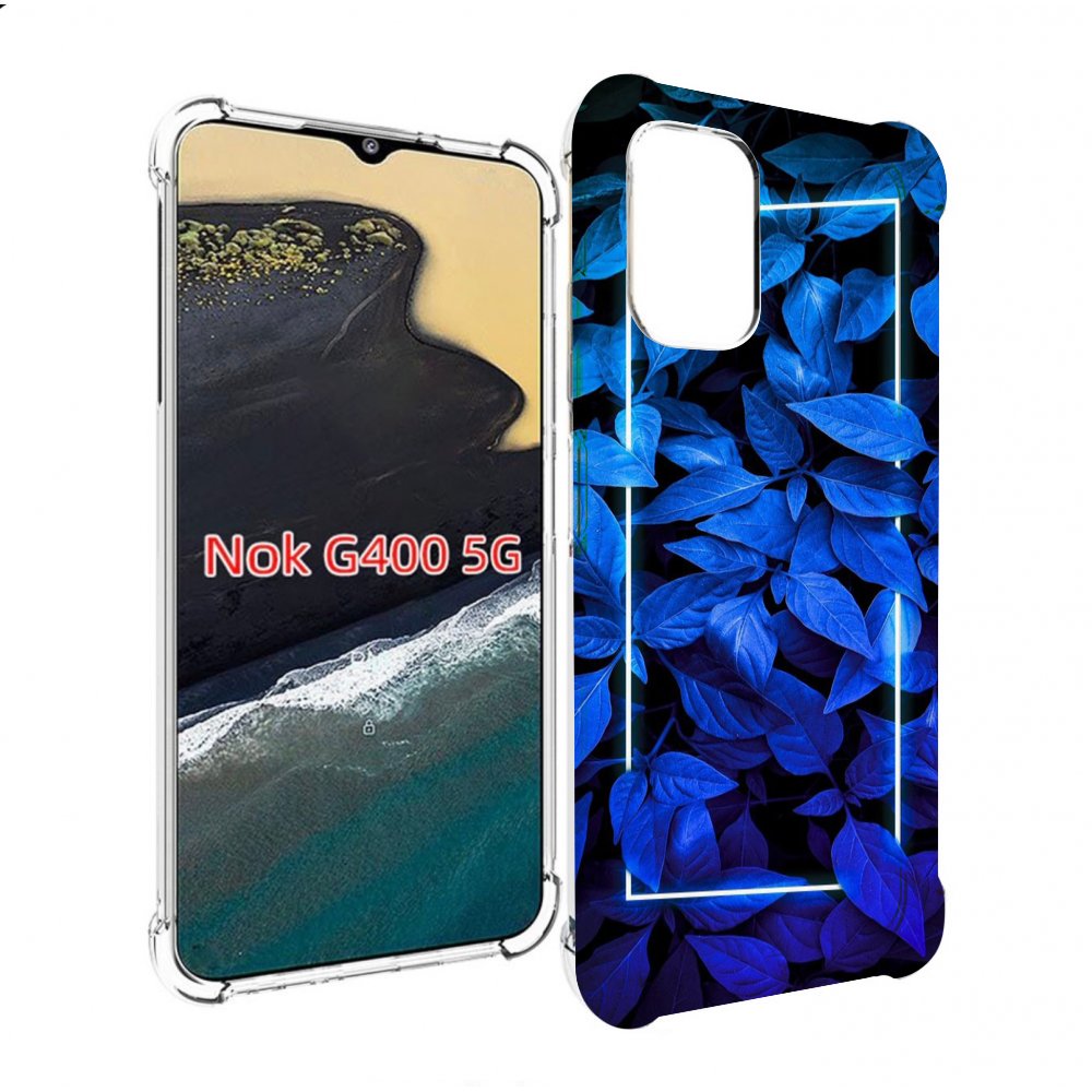 

Чехол MyPads голубые цветочки неон для Nokia G400 5G, Прозрачный, Tocco