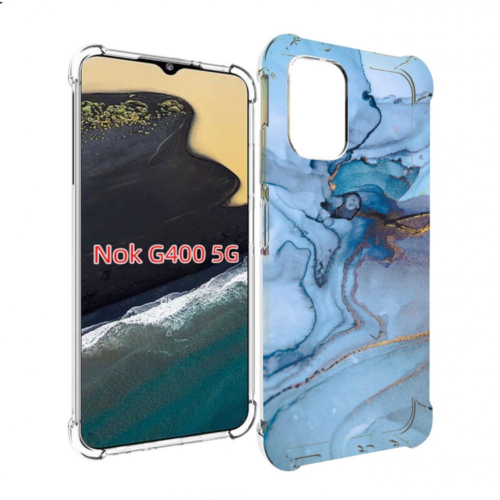 

Чехол MyPads голубой мрамор для Nokia G400 5G, Прозрачный, Tocco
