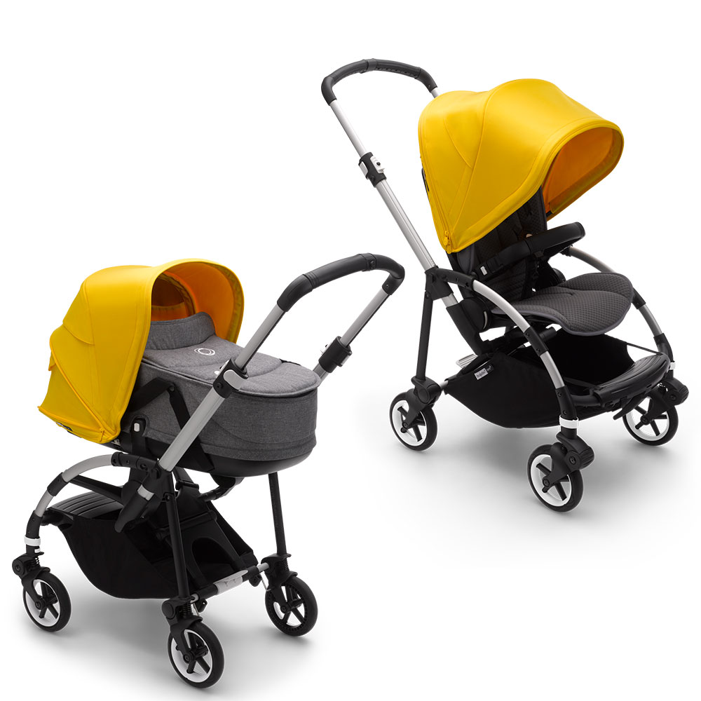 

Bugaboo bee6 коляска 2 в 1 alu/grey melange/lemon yellow, Bee6 2 В 1