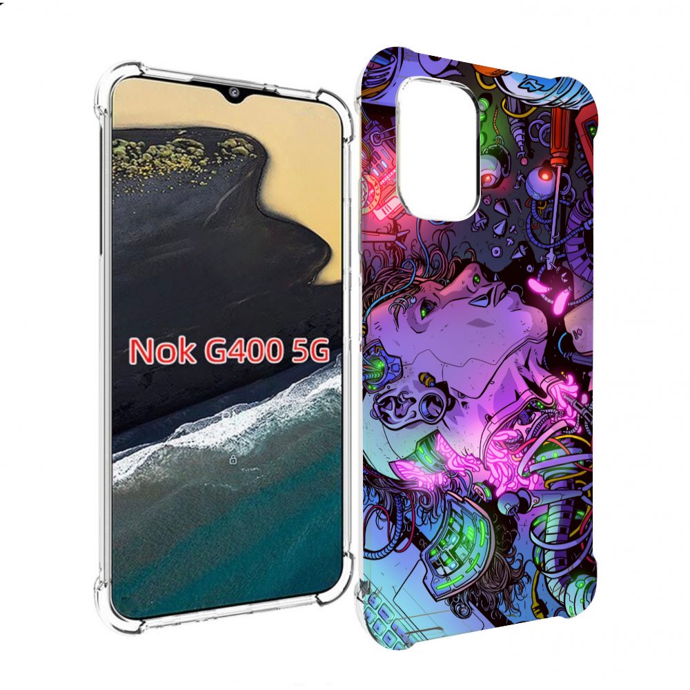 

Чехол MyPads голова робота мультик для Nokia G400 5G, Прозрачный, Tocco