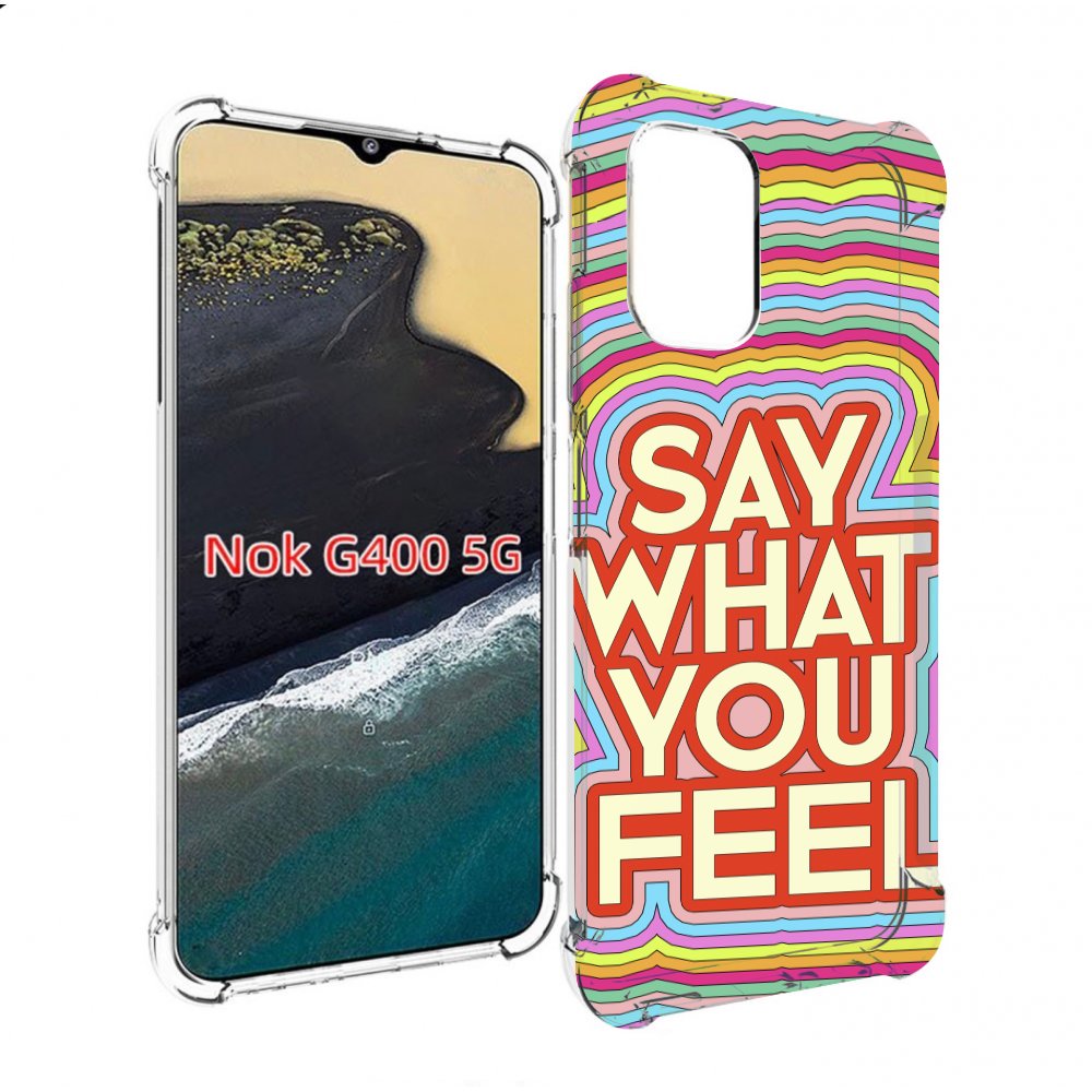 

Чехол MyPads говори то что чувствуешь для Nokia G400 5G, Прозрачный, Tocco