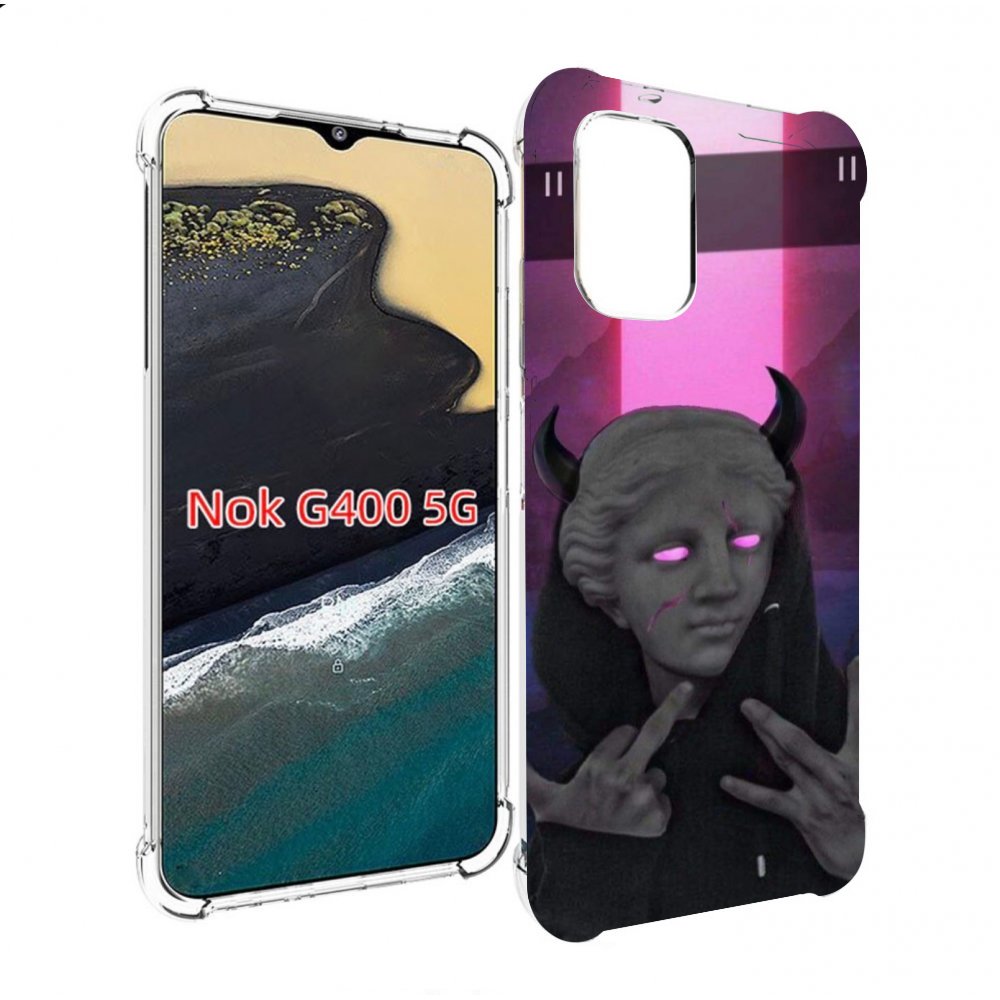 

Чехол MyPads глитч-статуя для Nokia G400 5G, Прозрачный, Tocco