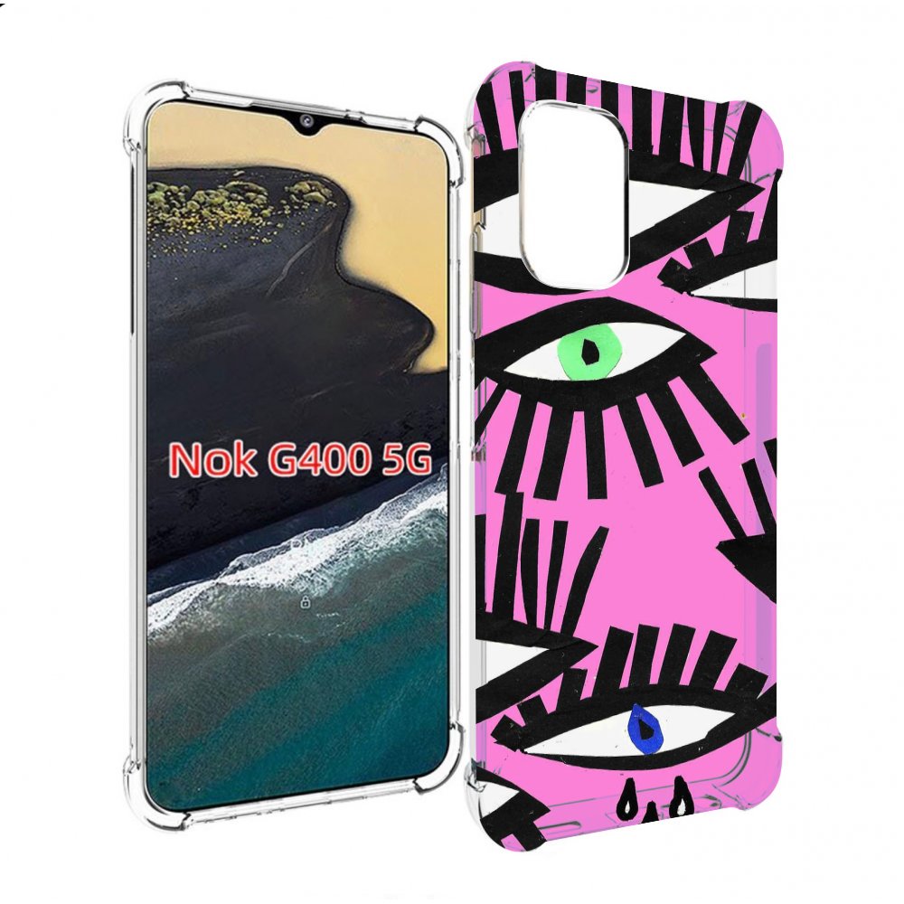 

Чехол MyPads глазки абстракция для Nokia G400 5G, Прозрачный, Tocco