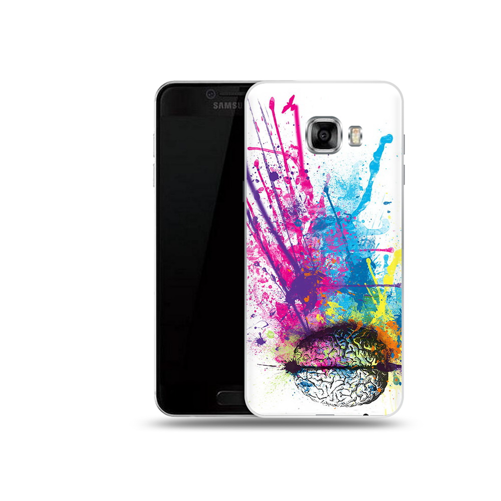

Чехол MyPads Tocco для Samsung Galaxy C5 (2016) яркий красочный мозг, Прозрачный, Tocco