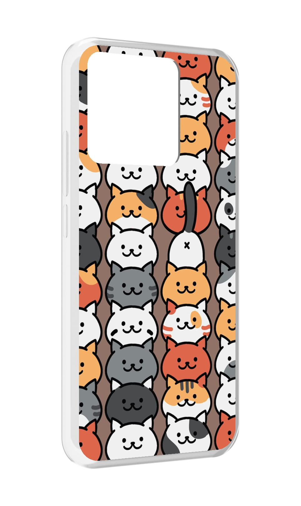 

Чехол MyPads Tocco для Xiaomi Redmi 10A Найди-кота, Прозрачный, Tocco