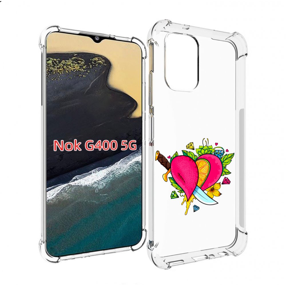 

Чехол MyPads Фруктовое сердце для Nokia G400 5G, Прозрачный, Tocco