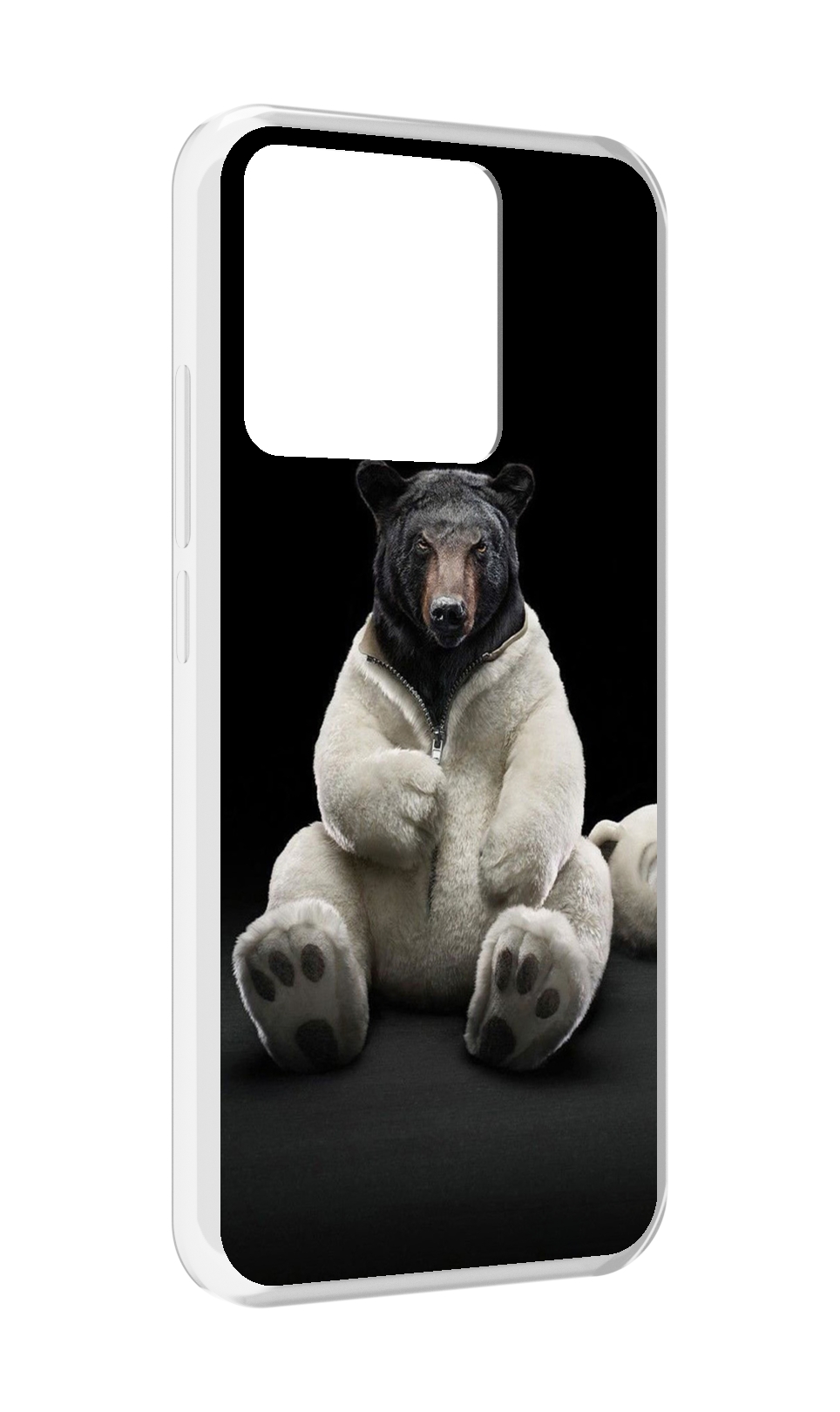 

Чехол MyPads Tocco для Xiaomi Redmi 10A Медведь-бурый-белый, Прозрачный, Tocco