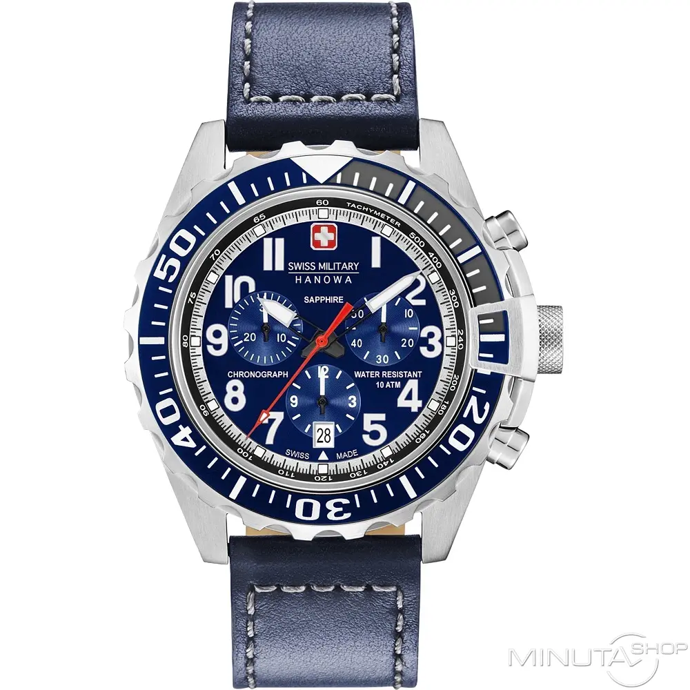 

Наручные часы мужские Swiss Military Hanowa 06-4304.04.003 синие, 06-4304.04.003