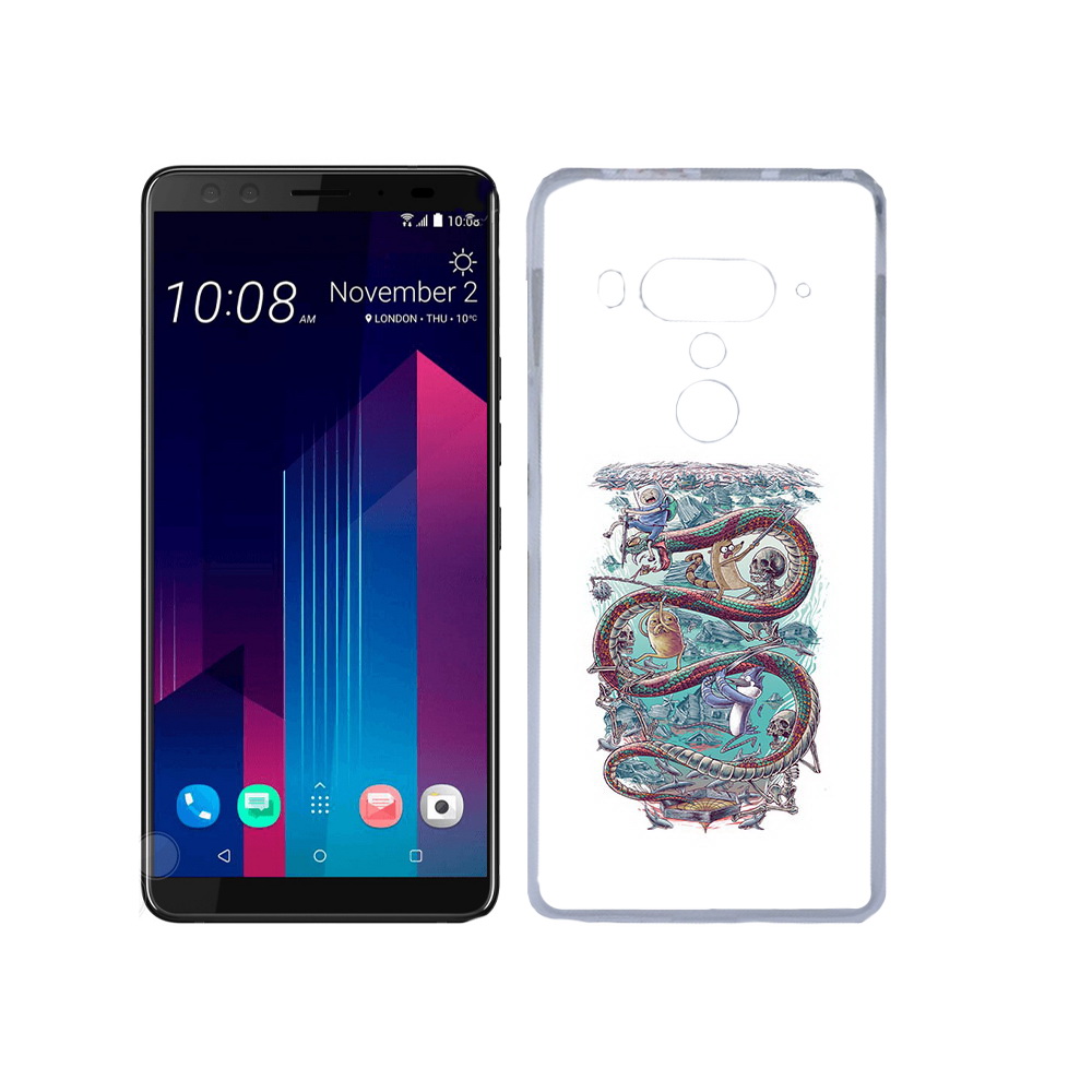 

Чехол MyPads Tocco для HTC U12+ время приключений страшилка, Прозрачный, Tocco