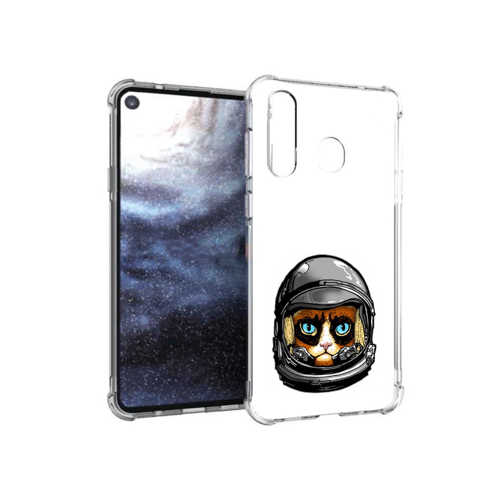 

Чехол MyPads Tocco для Samsung Galaxy A8s кот космонавт (PT124633.501.400), Прозрачный, Tocco