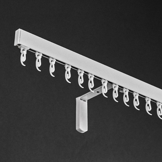 Карниз профильный MP-GROUP 1 ряд прямой 100 см Белый, Кронштейн 100 мм.