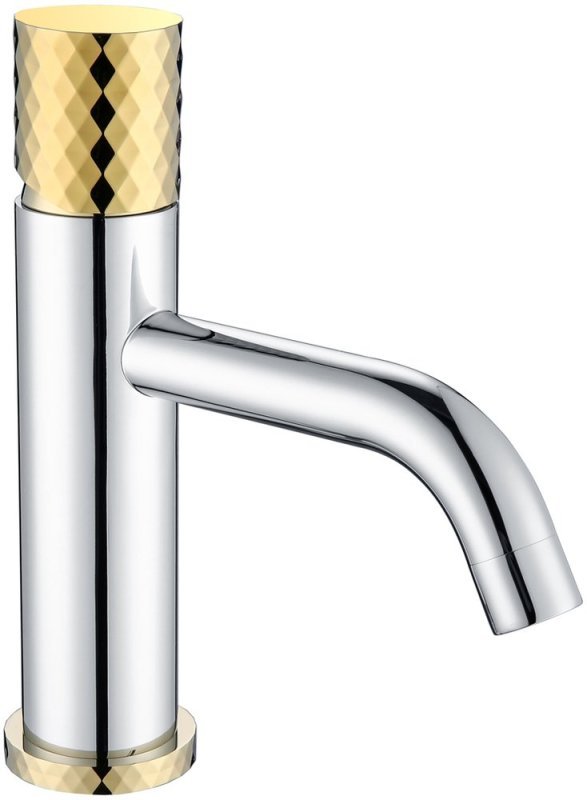 фото Смеситель для раковины boheme stick 121-crg chrome diamond gold