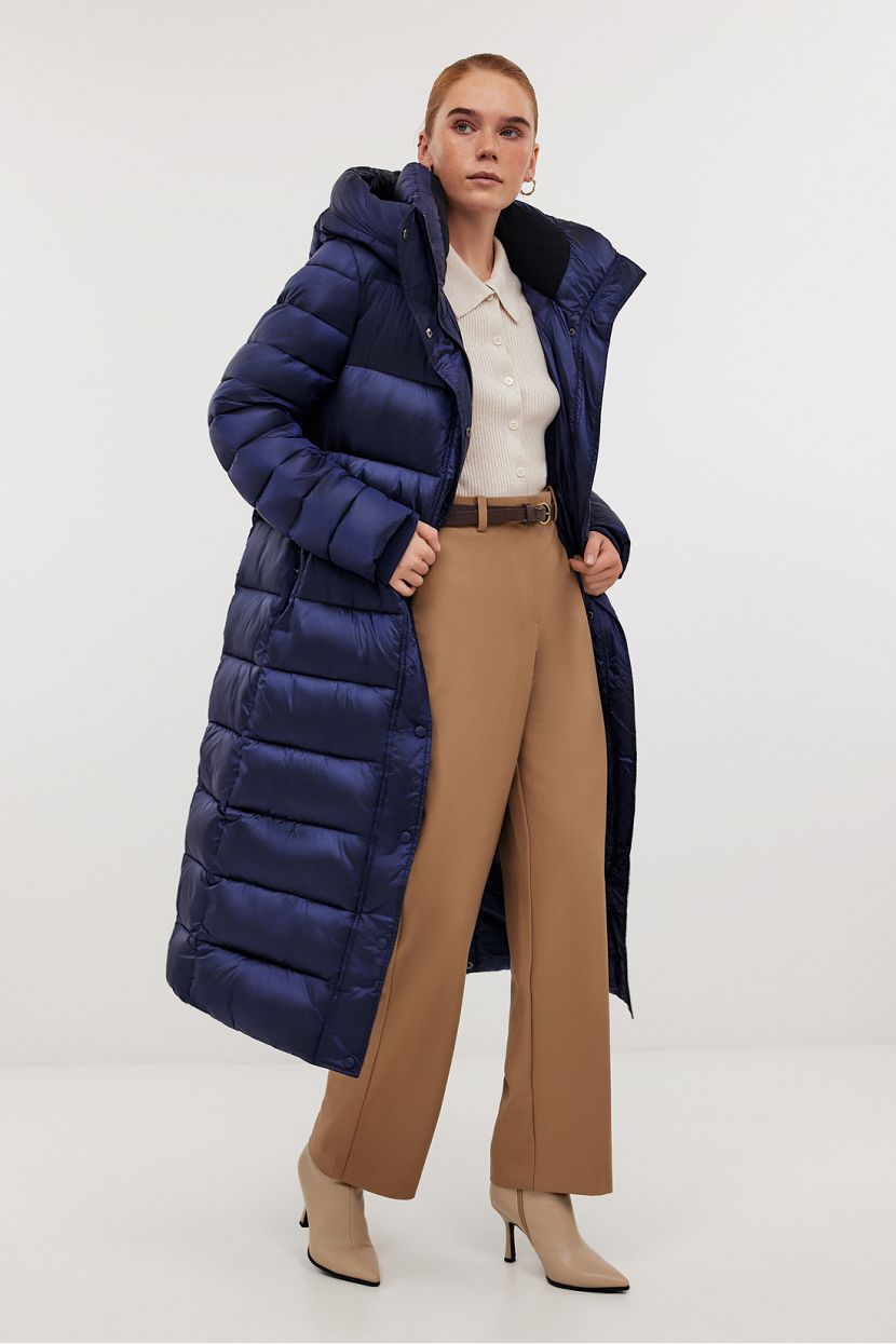 

Пальто женское Baon B0724508 синее 2XL, Синий, B0724508