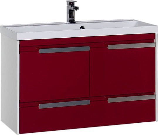

Тумба для комплекта Aquanet Тиволи 100 бордо, Белый