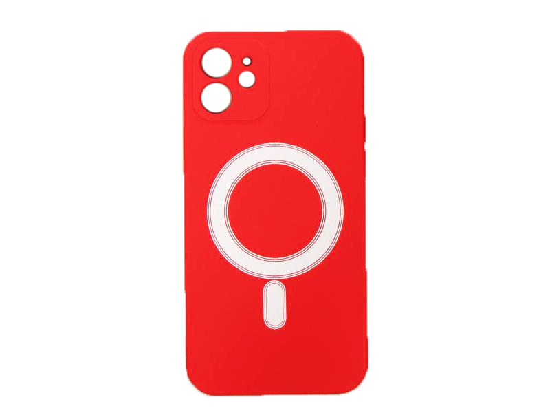 фото Чехол luazon для apple iphone 12 magsafe silicone red 6852581