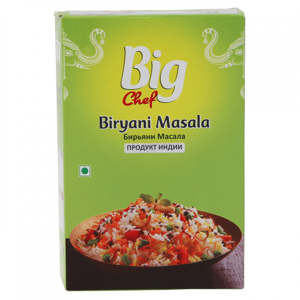 

Смесь специй Big chef "Biryani masala", для индийского плова, 100 г