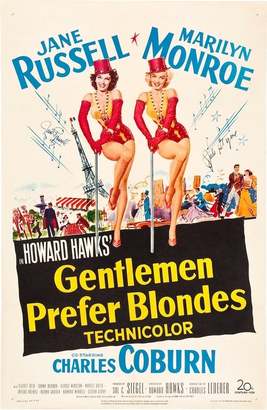 

Постер к фильму "Джентльмены предпочитают блондинок" (Gentlemen Prefer Blondes) A4