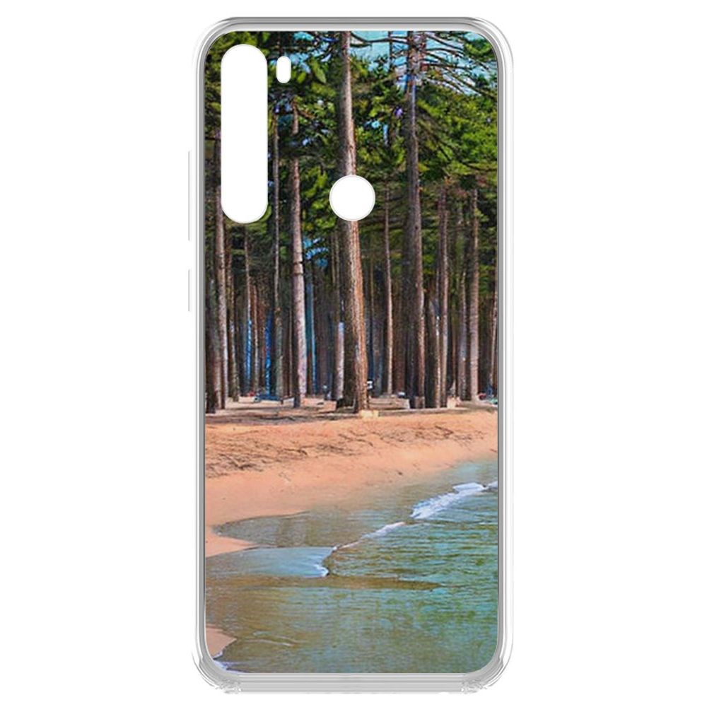 Чехол-накладка Krutoff Clear Case Сосновый пляж для Xiaomi Redmi Note 8 (2021)
