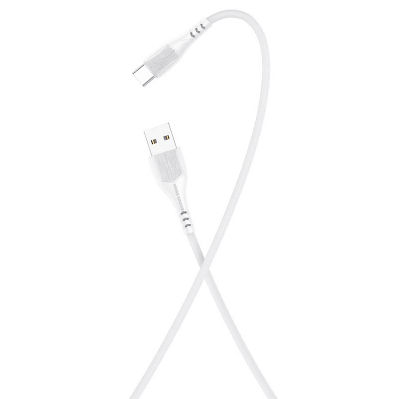 Дата-кабель More choice K22a USB 2.4A для Type-C TPE 1м White